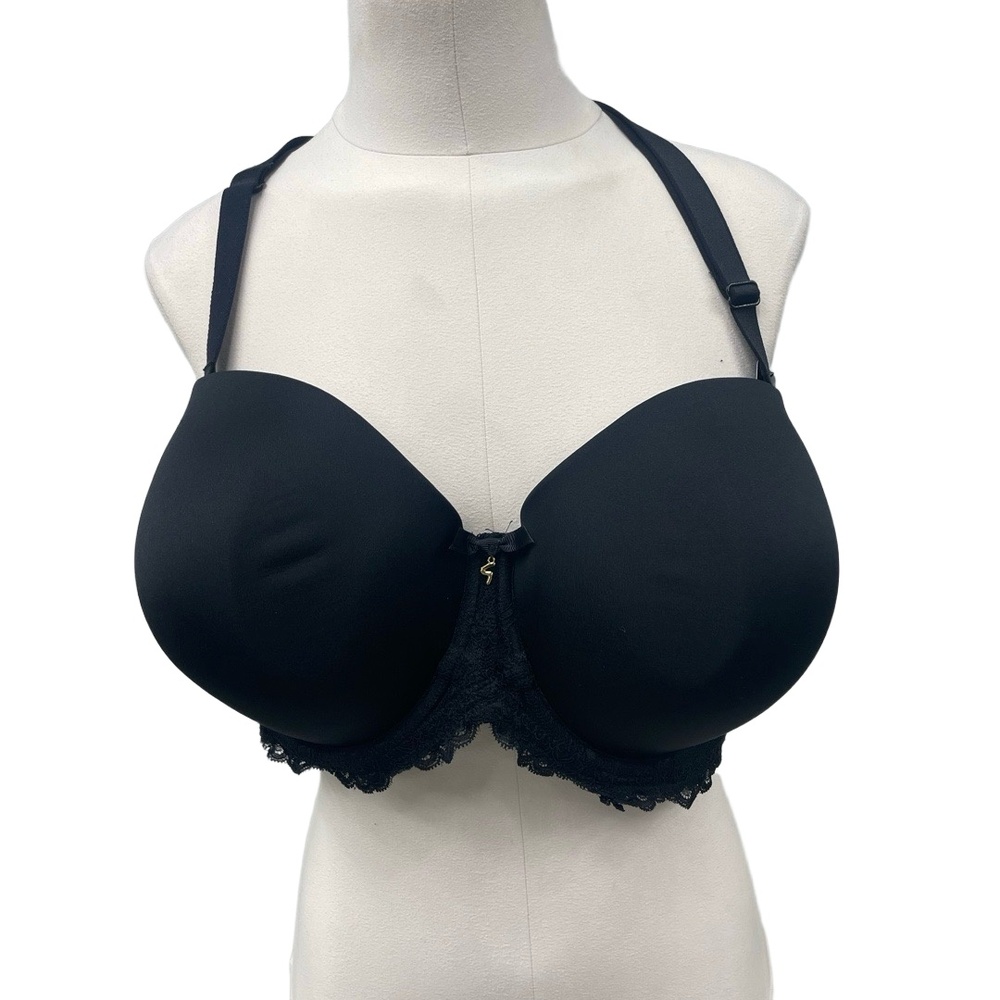 NWT Gossard Black Strapless Convertible Super Boost Lace‎ Adjustable Bra US 40G